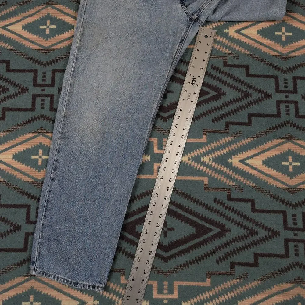 Levis 550 Jeans Relaxed Fit Mens 36x31 Blue Straight Leg USA Vintage Light Wash